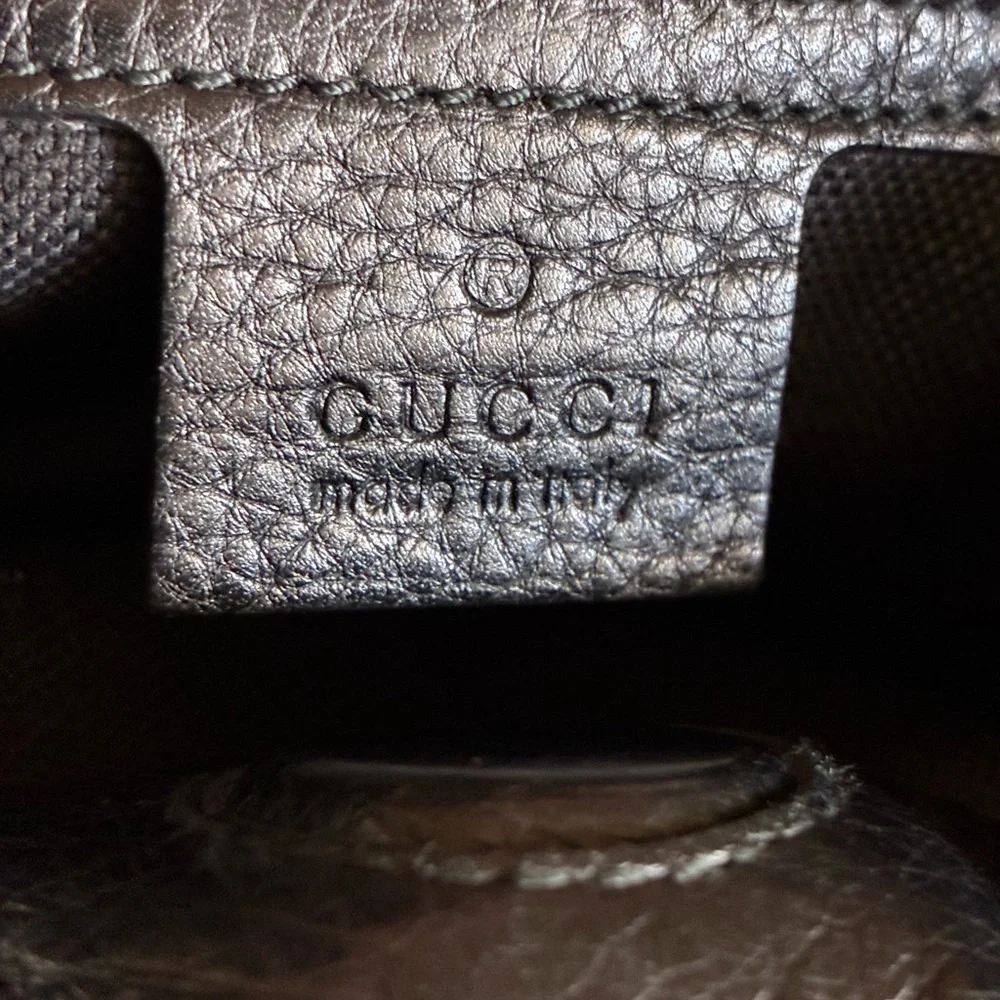 Gucci Taurillon Black Leather, Bamboo Top Handles/Shoulder Bag Tote - Picture 9 of 16